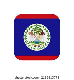Belize Flagge, offizielle Farben. Vektorgrafik.
