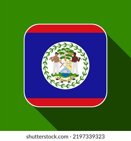 Belize flag, official colors. Vector illustration.