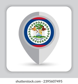 Belize Flag Pin Map Icon