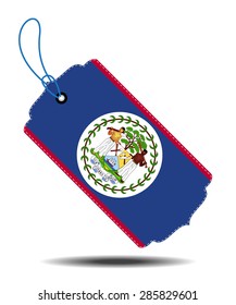 Belize flag and sale tags.Vectors