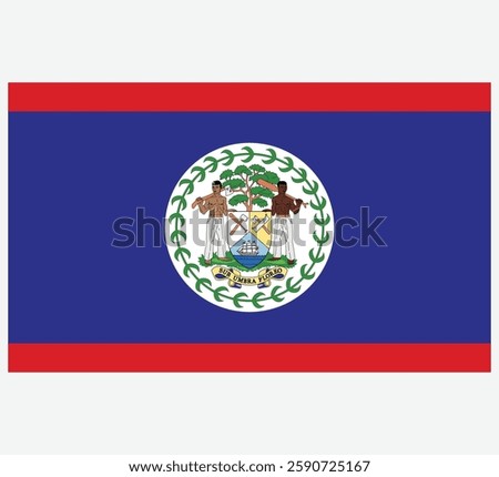 Belize Flag Vector Design , Belize Flag EPS