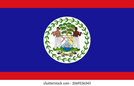 Belize Flag Vector for Designer.