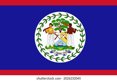 Belize flag vector icon . 