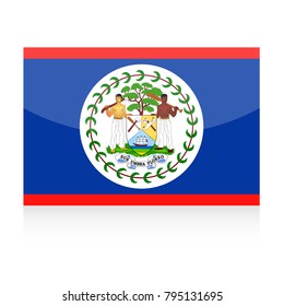 Belize Flag Vector Icon - Illustration