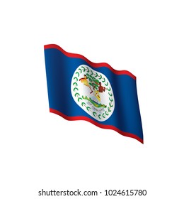 Belize flag, vector illustration on a white background