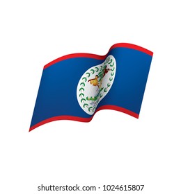 Belize flag, vector illustration on a white background