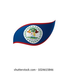 Belize flag, vector illustration on a white background