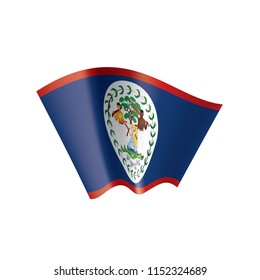 Belize flag, vector illustration on a white background