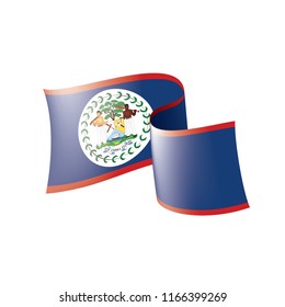 Belize flag, vector illustration on a white background