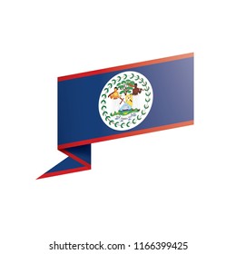 Belize flag, vector illustration on a white background