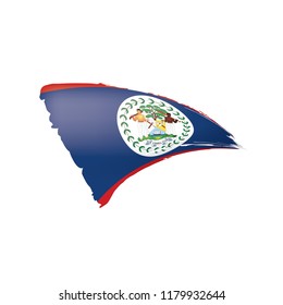 Belize flag, vector illustration on a white background