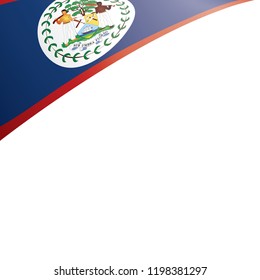 Belize flag, vector illustration on a white background