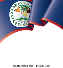 Belize flag, vector illustration on a white background
