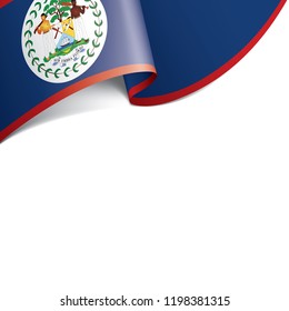 Belize flag, vector illustration on a white background