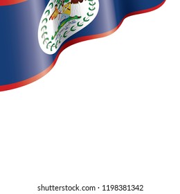 Belize flag, vector illustration on a white background