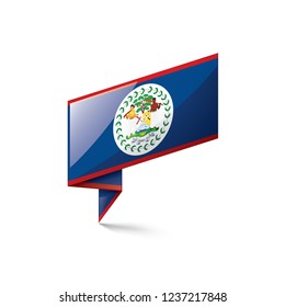 Belize flag, vector illustration on a white background