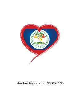Belize flag, vector illustration on a white background