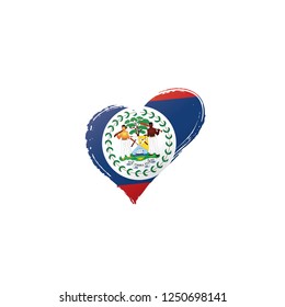 Belize flag, vector illustration on a white background