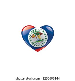 Belize flag, vector illustration on a white background