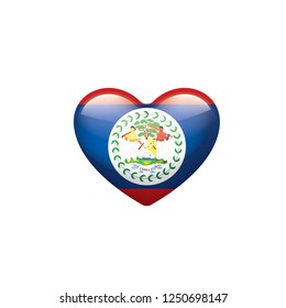 Belize flag, vector illustration on a white background