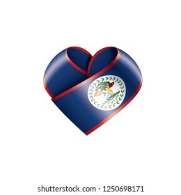 Belize flag, vector illustration on a white background