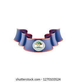 Belize flag, vector illustration on a white background