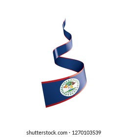 Belize flag, vector illustration on a white background