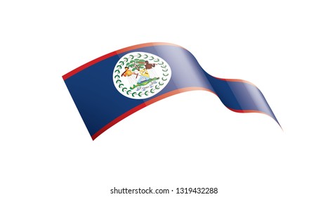 Belize flag, vector illustration on a white background