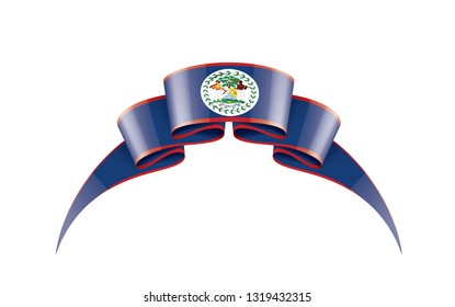 Belize flag, vector illustration on a white background