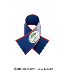 Belize flag, vector illustration on a white background