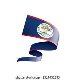Belize flag, vector illustration on a white background