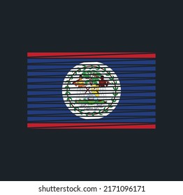Vector de la bandera de Belice. Bandera nacional