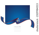 Belize flag vector. World flags and ribbons. Belizean flag ribbon on abstract color background