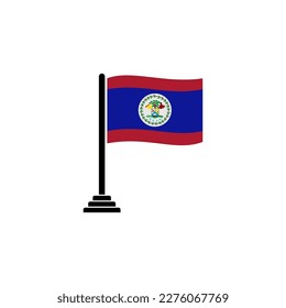 Juego de iconos de banderas de Belice, símbolo del símbolo del vector del día de la independencia de Belice