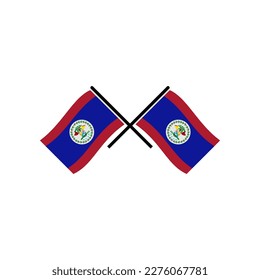 Belize Flaggen Symbol Set, Belize Unabhängigkeitstag Symbol gesetzt Vektorsymbol