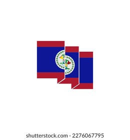 Belize flags icon set, Belize independence day icon set vector sign symbol