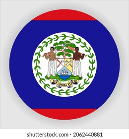 Belize Flat Rounded Country Flag Icon
