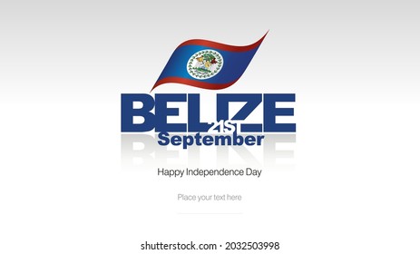 Belize Independence Day flag logo icon banner