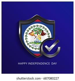 Belize Independence Day Shield Background