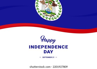 Día de la Independencia de Belice. Ilustración vectorial. La ilustración es adecuada para banners, volantes, pegatinas, tarjetas, etc.