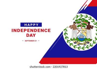Belize Independence Day. Vector Illustration. The illustration is suitable for banners, flyers, stickers, cards, etc.