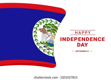 Día de la Independencia de Belice. Ilustración vectorial. La ilustración es adecuada para banners, volantes, pegatinas, tarjetas, etc.