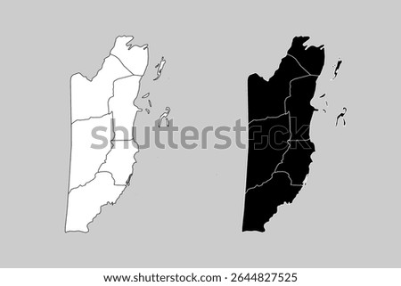Belize map icon. Belize outline map. Simple icon design. Vector illustration