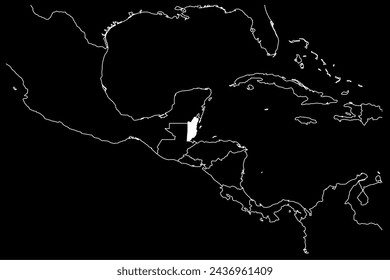 Belice mapa sudamérica fondo negro