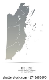 belize map. vector map of belize in central america country.