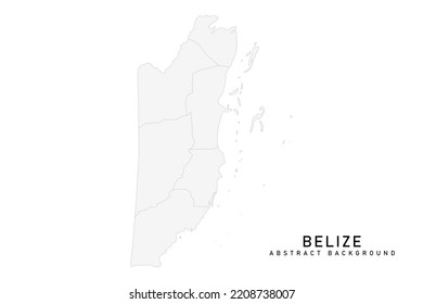 Belize Map - World Map International vector template with High detailed including grey color and grey line isolated on white background for design - Vector illustration eps 10