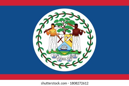 Plantilla de diseño de bandera nacional de Belice