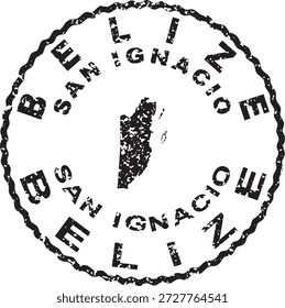 Belice San Ignacio Round Seal Diseño de Mapas