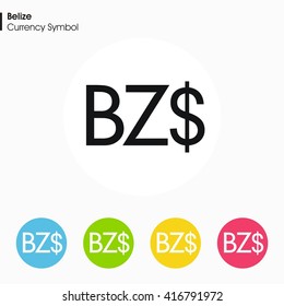 Belize sign icon.Money symbol. Vector illustration.
