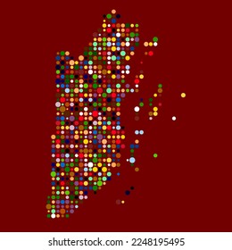 Belize Silhouette Pixelated pattern map illustration